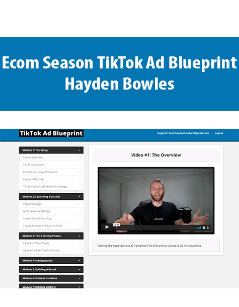 Ecom Season TikTok Ad Blueprint By Hayden Bowles